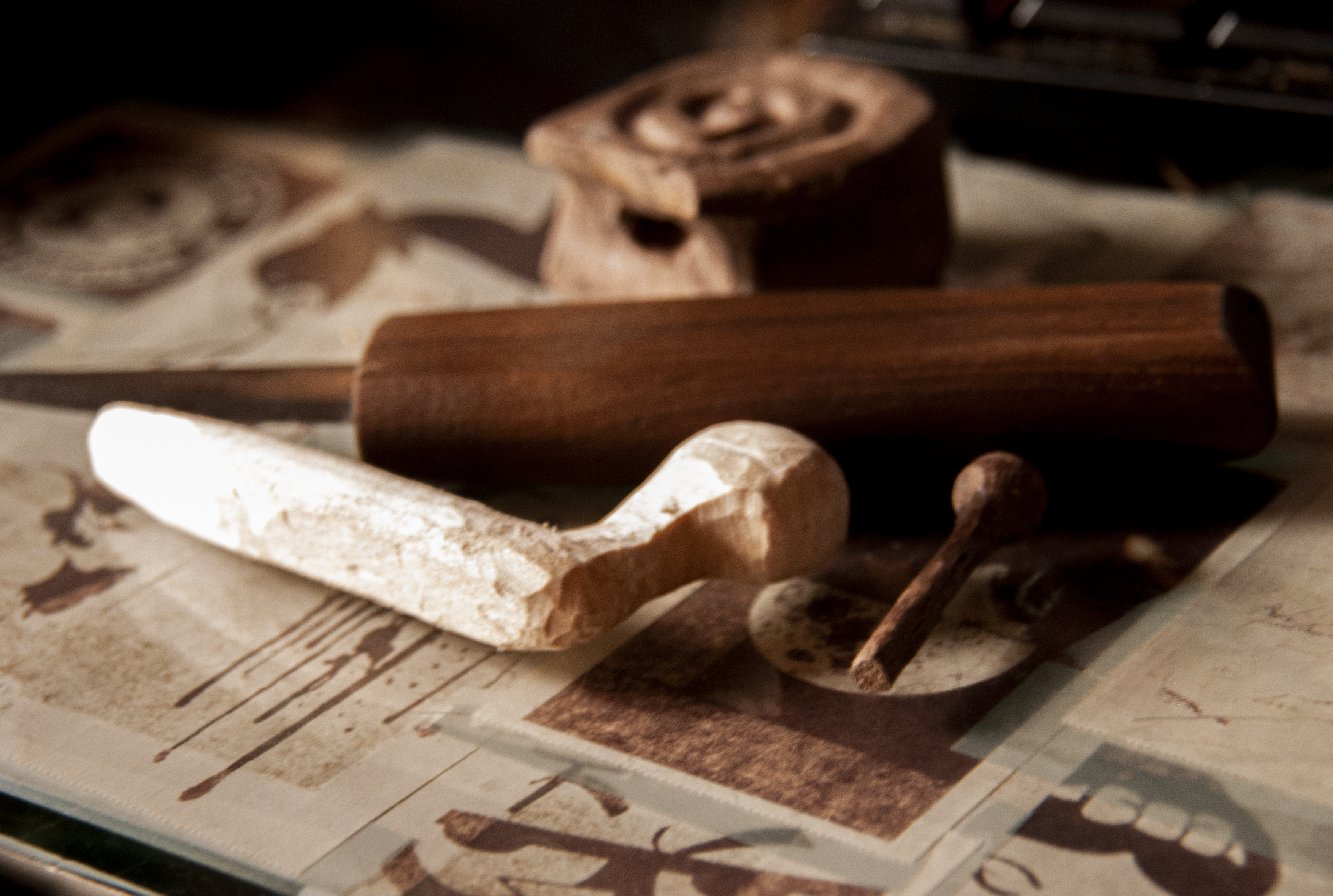 Hand-carved wooden animals preview